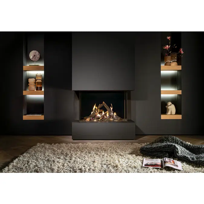 Gi85/55S Three-sided Gas Fireplace