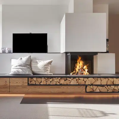 Image for W66/48S Three-sided Wood Fireplace
