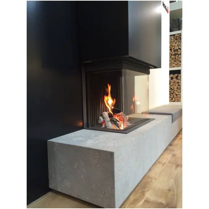 W66/48S Three-sided Wood Fireplace