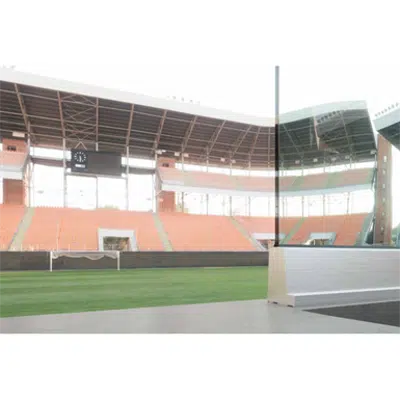 Image for Ninfa Stadio, the glass railing for sports facilities