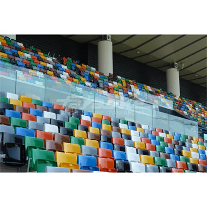 Ninfa Stadio, the glass railing for sports facilities