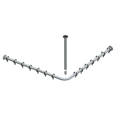 Image for Set of shower curtain rails for shower