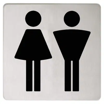 imagem para Doorplate symbol Ladies/Gentlemen