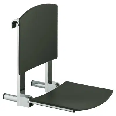 Image for Tip-up seat with back rest for rail system