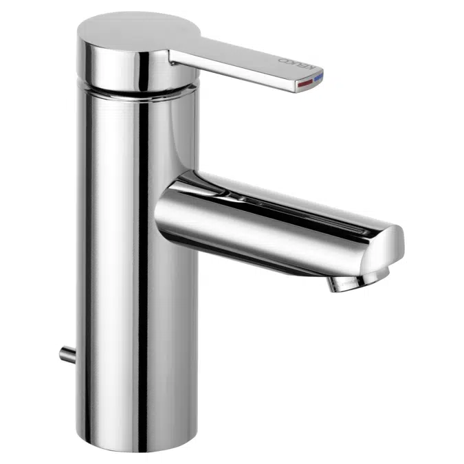 Single lever basin mixer fitting 90 with pop-up waste