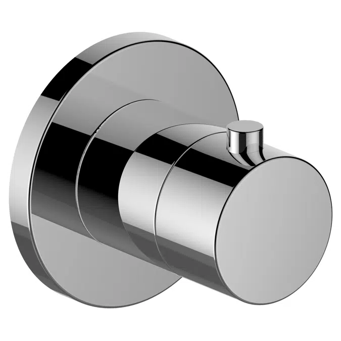 BIM objects - Free download! Thermostatic mixer concealed with round ...