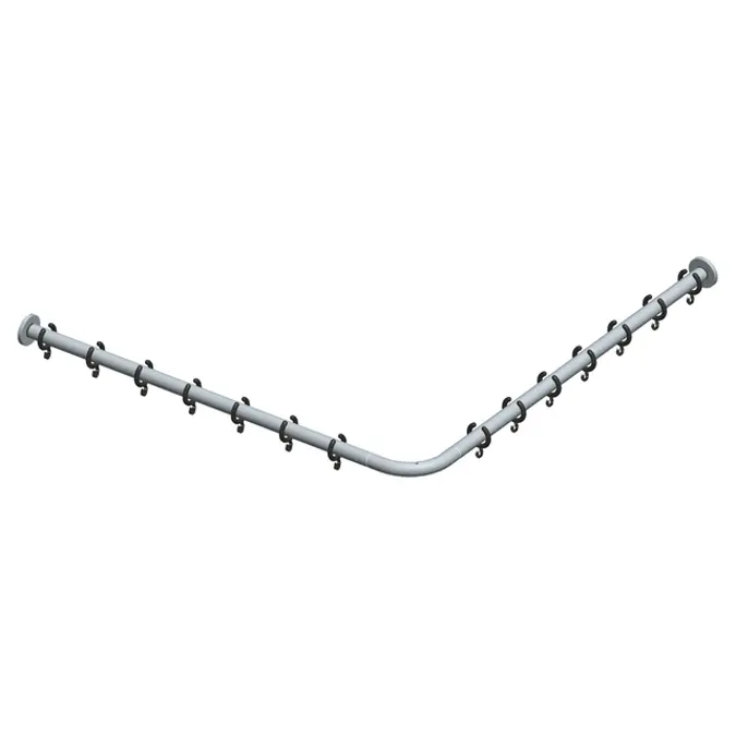 BIM objects - Free download! Set of shower curtain rails for shower ...