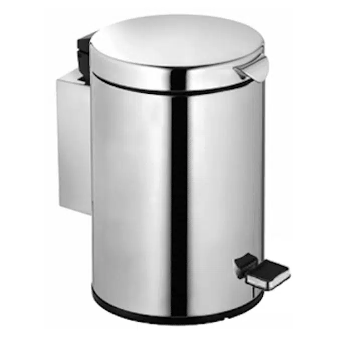 Sanitary waste bin wall-mounted