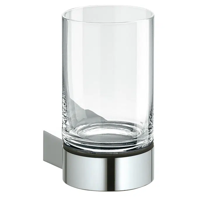 Tumbler holder with crystal glass tumbler