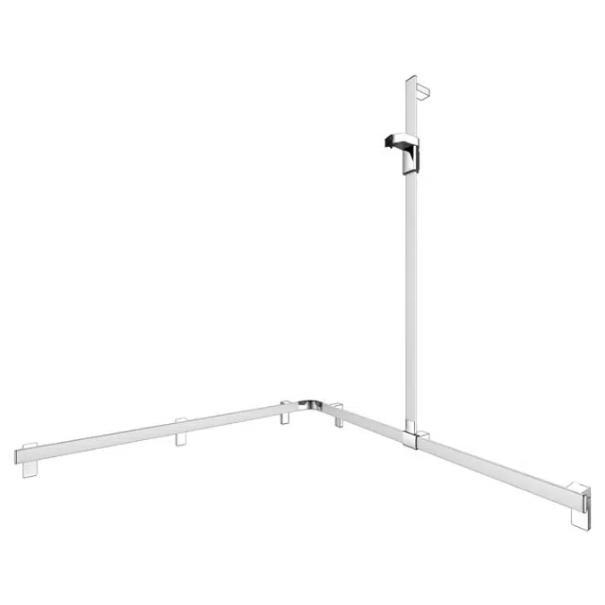 BIM objects - Free download! Rail system with shower rail right | BIMobject