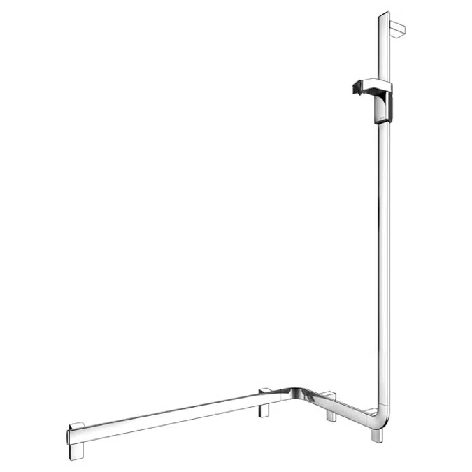 BIM objects - Free download! Rail system with shower rail right | BIMobject