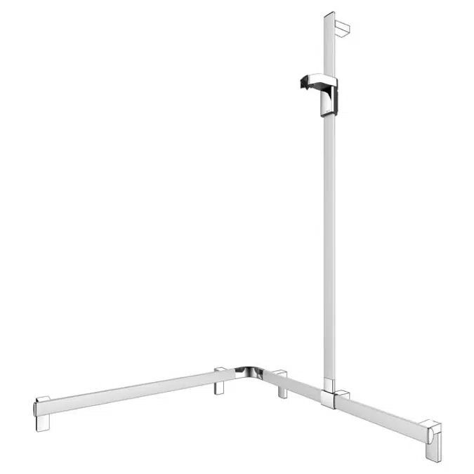 BIM objects - Free download! Rail system with shower rail right | BIMobject