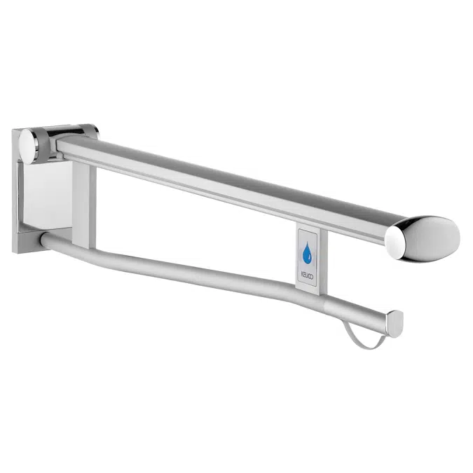 Pivoted supporting rail for washbasin