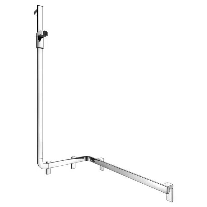BIM objects - Free download! Rail system with shower rail left | BIMobject