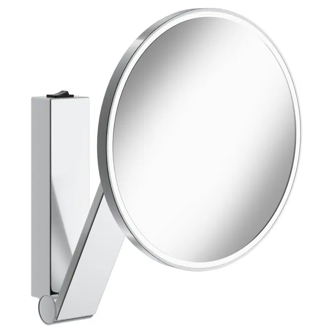 Cosmetic mirror iLook_move wall mounted round/w. light
