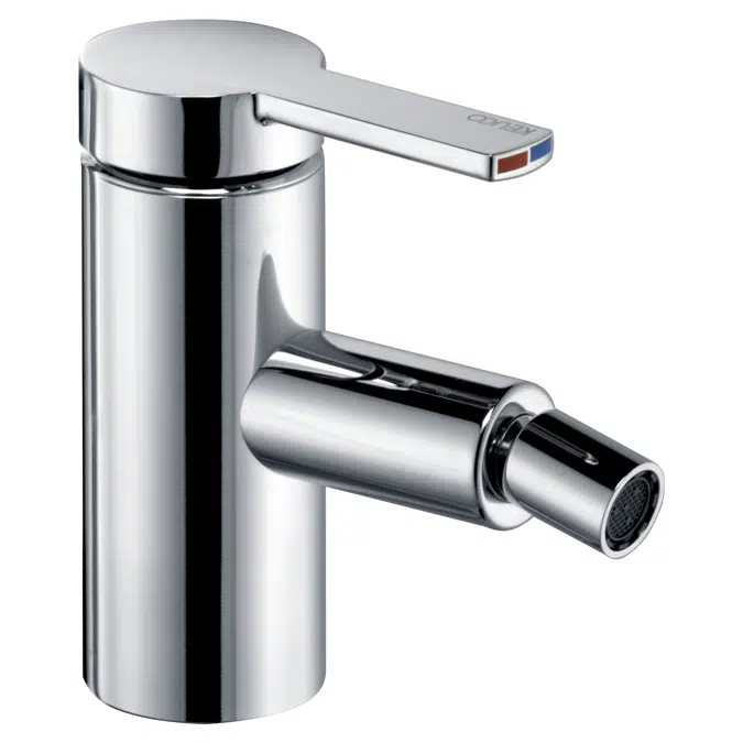 Single lever bidet mixer fitting with pop-up waste