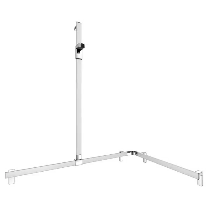 BIM objects - Free download! Rail system with shower rail left | BIMobject
