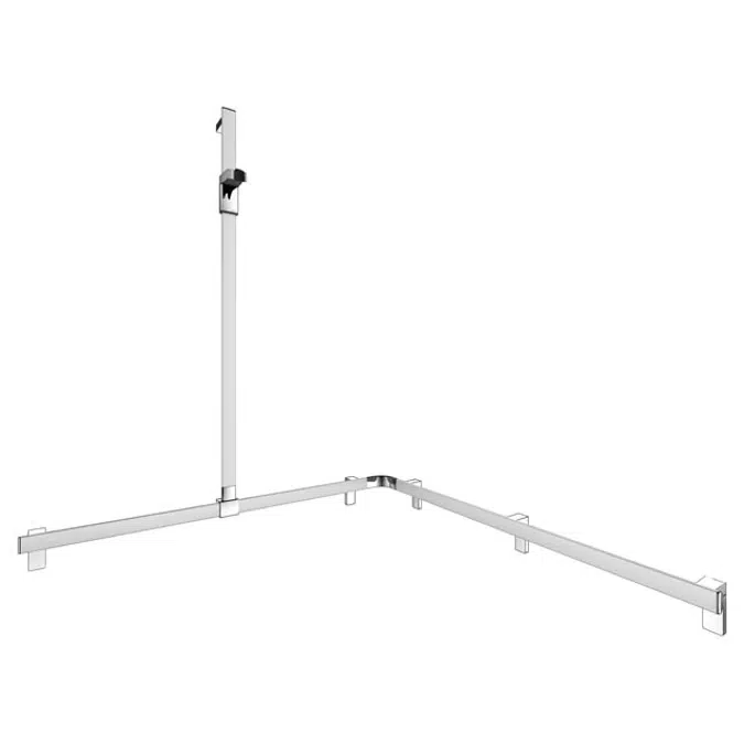 BIM objects - Free download! Rail system with shower rail left | BIMobject