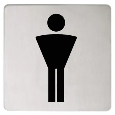 bilde for Doorplate symbol Gentlemen