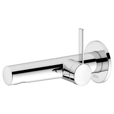 Single lever basin mixer fitting for wall installation (round)图像