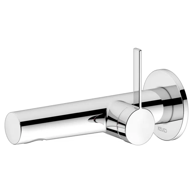 Single lever basin mixer for wall installation (round)