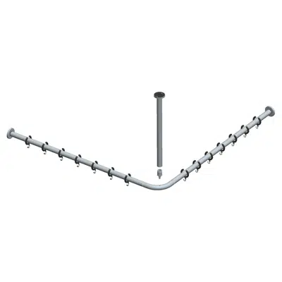 Image for Set of shower curtain rails for shower