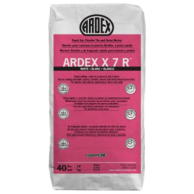 ARDEX X 7 R W - Flexible Rapid Set Tile Adhesive, White için görüntü