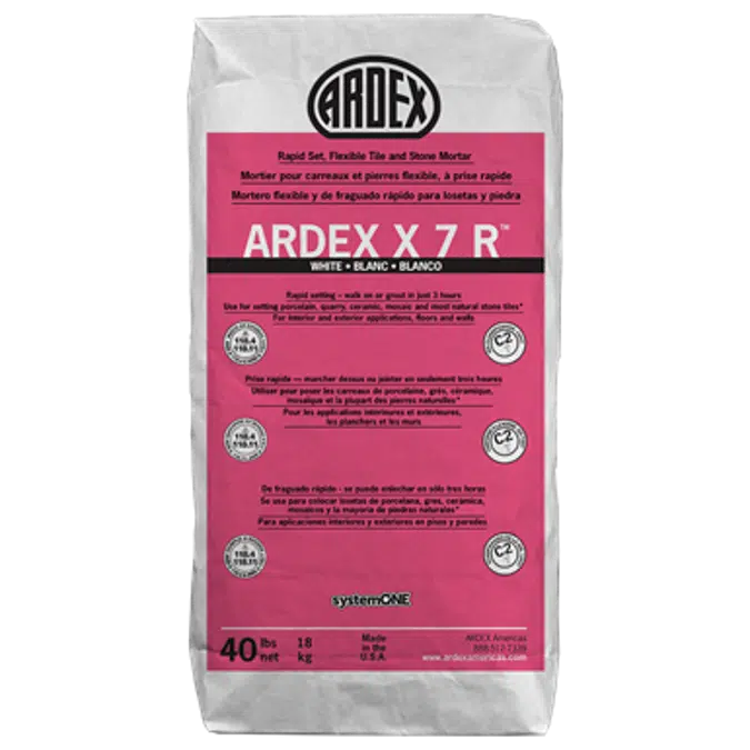 ARDEX X 7 R W - Flexible Rapid Set Tile Adhesive, White