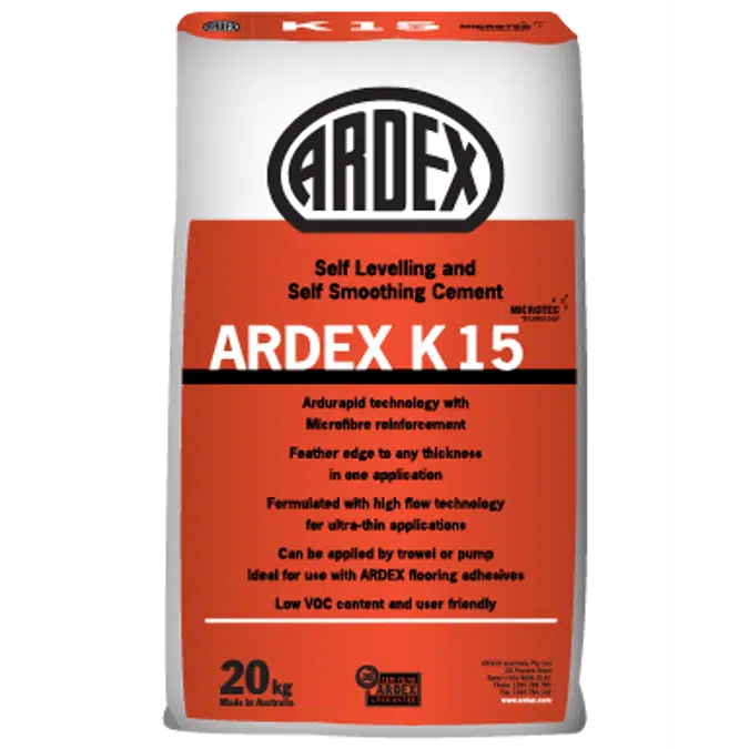ARDEX K 15 Microtec - Rapid-Drying Self-Levelling Smoothing Compound