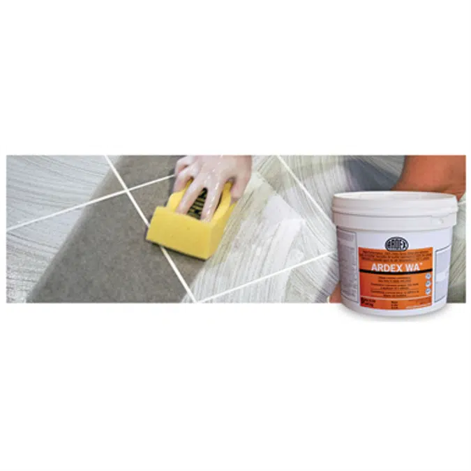 ARDEX Tile installation over wood with uncoupling membrane, mortar, epoxy grout and sealant