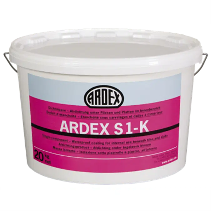 ARDEX Tile installation system for moisture sensitive cement and natural stone with waterproof, antifracture, mortar, epoxy grout and sealant