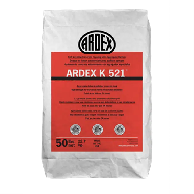 ARDEX K 521™ Self-Leveling Concrete Topping with Aggregate​​​​​​​​​​​​​​ Surface