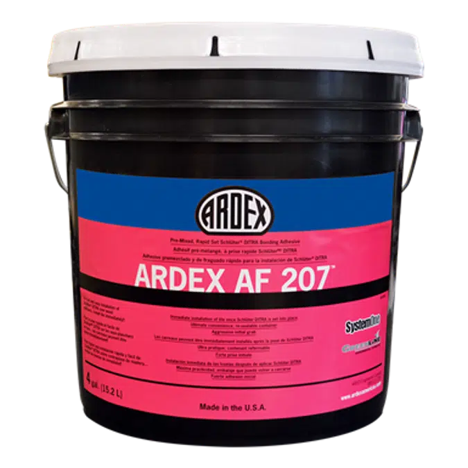 ARDEX Tile installation over concrete with sound isolation, mortar, epoxy grout and sealant 