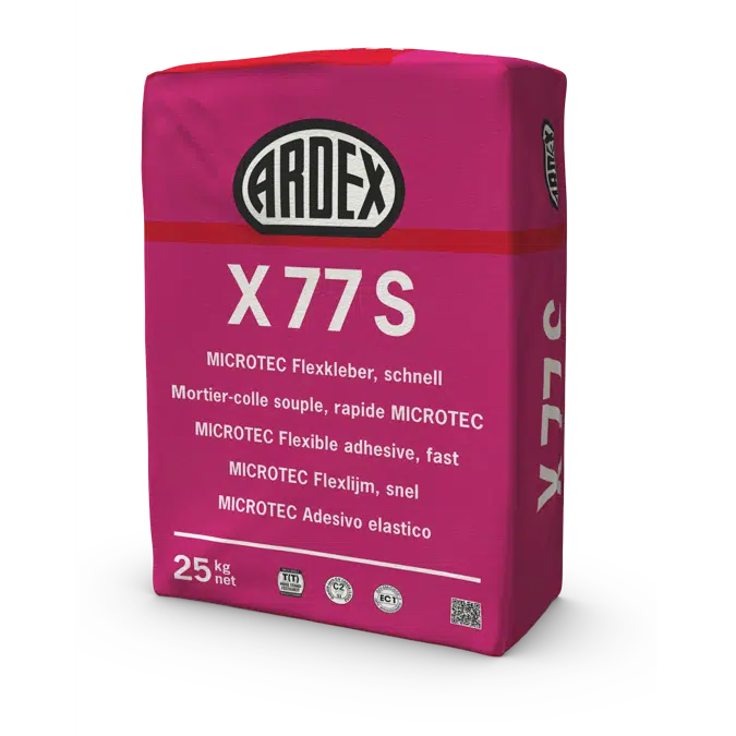 Ultra-fast drying flexible tile adhesive ARDEX X77S