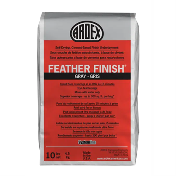 ARDEX FEATHER FINISH® ​​Self-Drying, Cement-Based Finish Underlayment