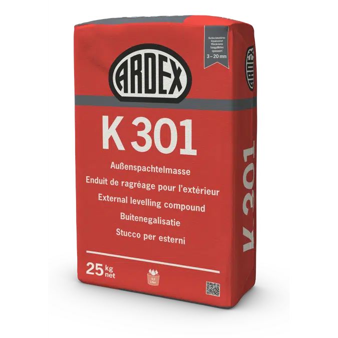 ARDEX K 301 - Exterior Self-Smoothing Levelling and Resurfacing Compound