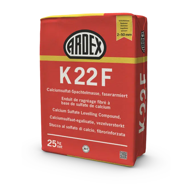 ARDEX K 22 F™ High Flow, Fiber Reinforced, Self-Leveling Underlayment