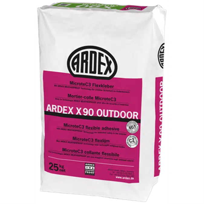 ARDEX X 90 OUTDOOR™ - Rapid-Set, Flexible Tile and Stone Mortar