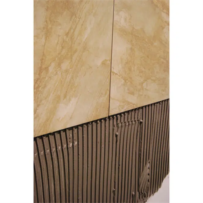 ARDEX Tile installation over concrete with sound isolation, mortar, grout and sealant