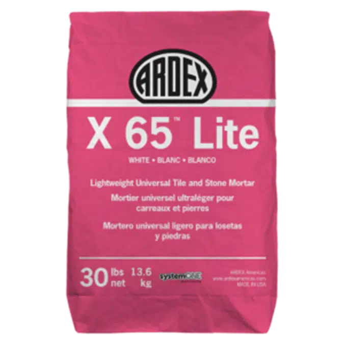 ARDEX X 65™ LITE - ​Lightweight Universal Tile and Stone Mortar