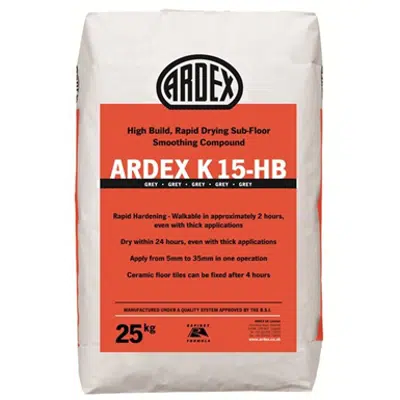 Image for ARDEX K 15 - High Build, Rapid Drying Smoothing Compound