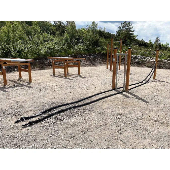 BIM objects - Free download! WoodFit Battle Rope Träningsstation ...