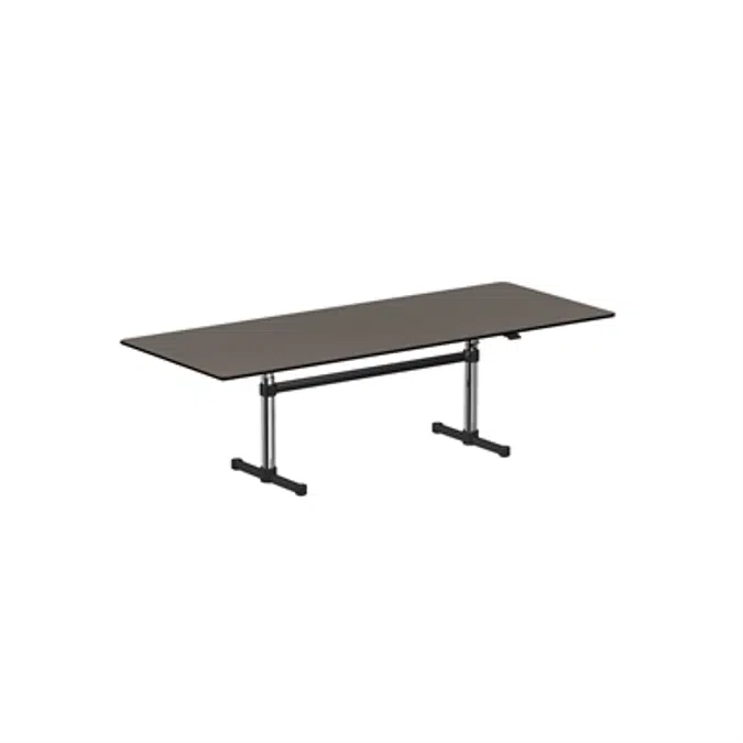 Height adjustable meeting table 2500x1000 mm