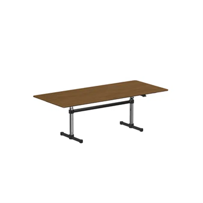 Meeting table, height adjustable 2250x1000 mm