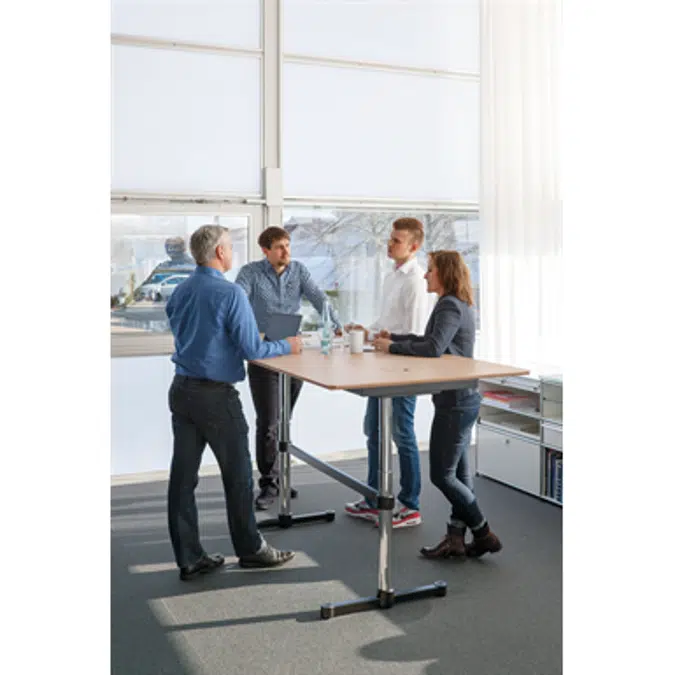 Meeting table, height adjustable 2250x1000 mm