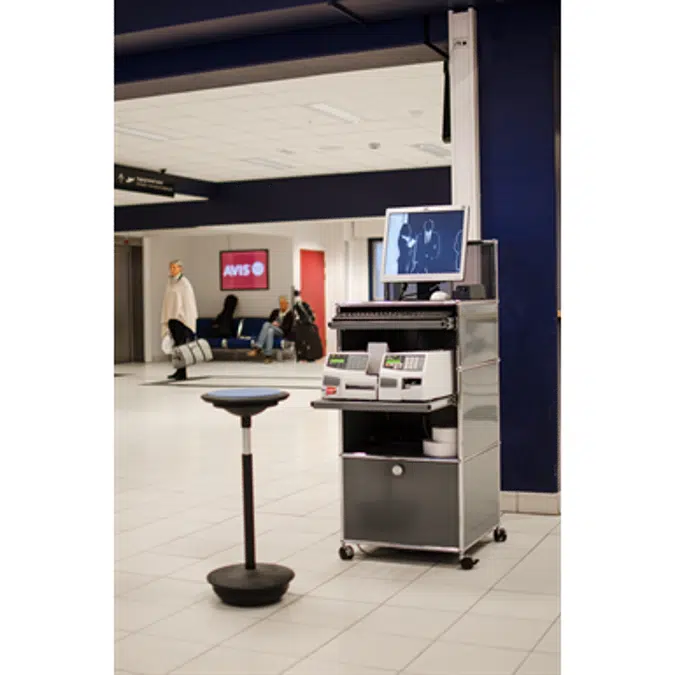 Airport mobile check-in desk, customisable