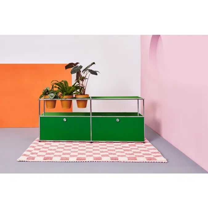 Sideboard with plant pots, customisable – (single plant panel)