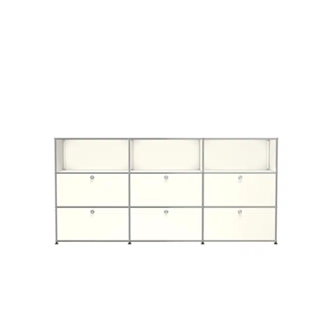 Double rangement haut avec modules ouverts, modifiable