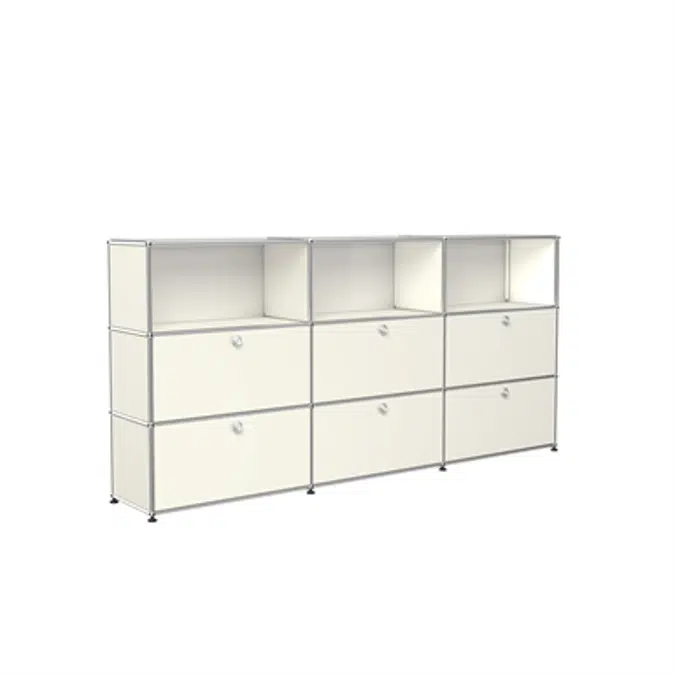 Storage with open display, customisable