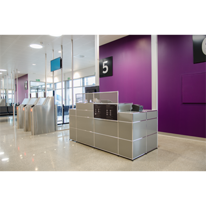 Airport gate counter (double work station), customisable